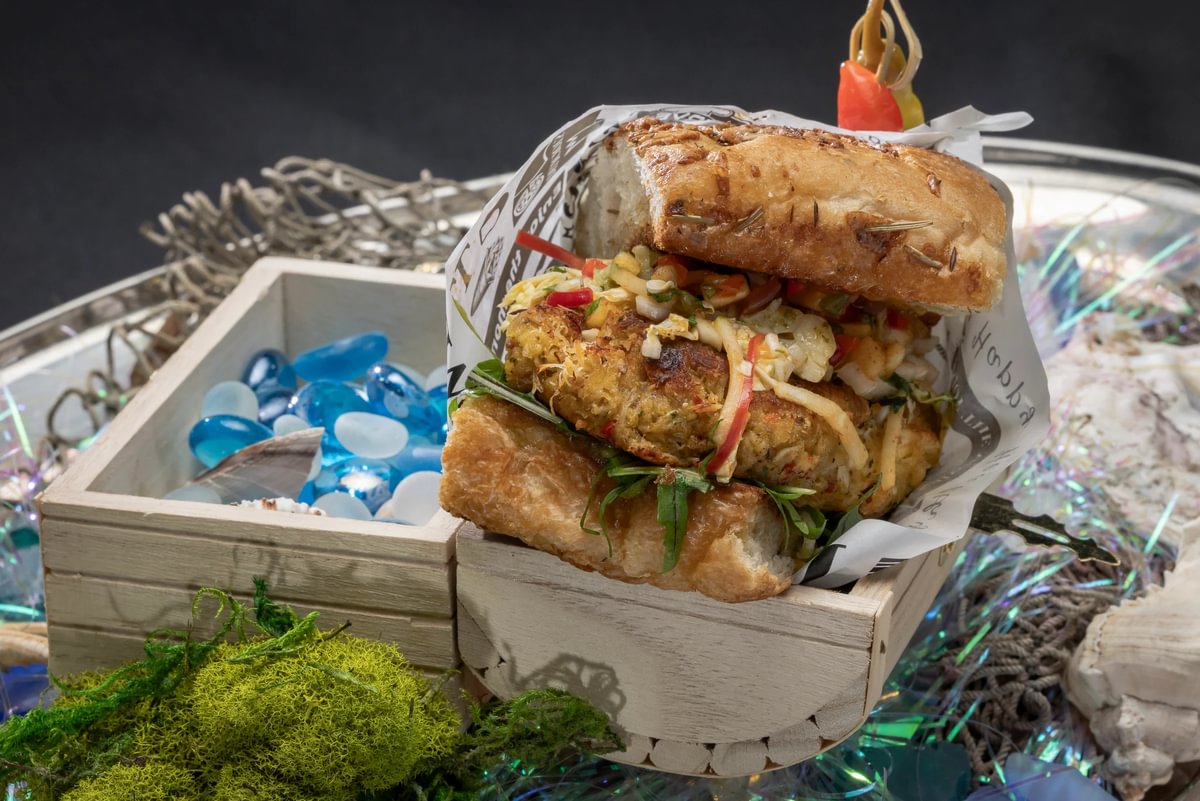 Coastal crab cake sandwich