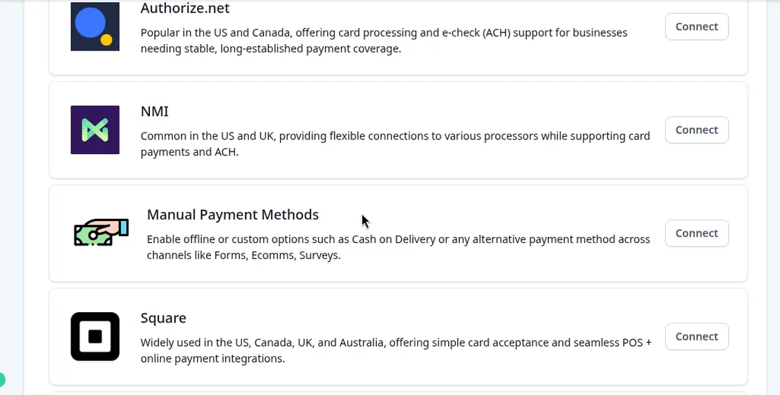 More Providers, middle of the list