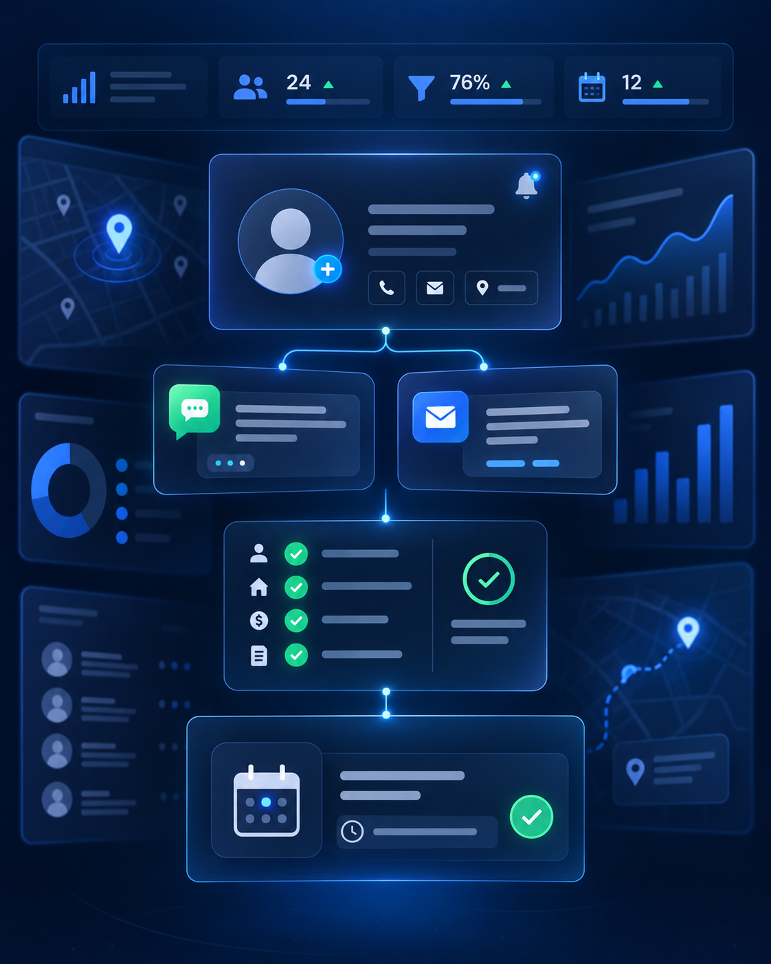 Automated local lead capture, follow-up, qualification, and appointment booking dashboard