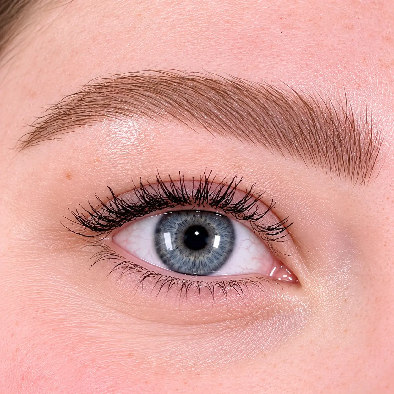 Close-up of beautiful combo brow result