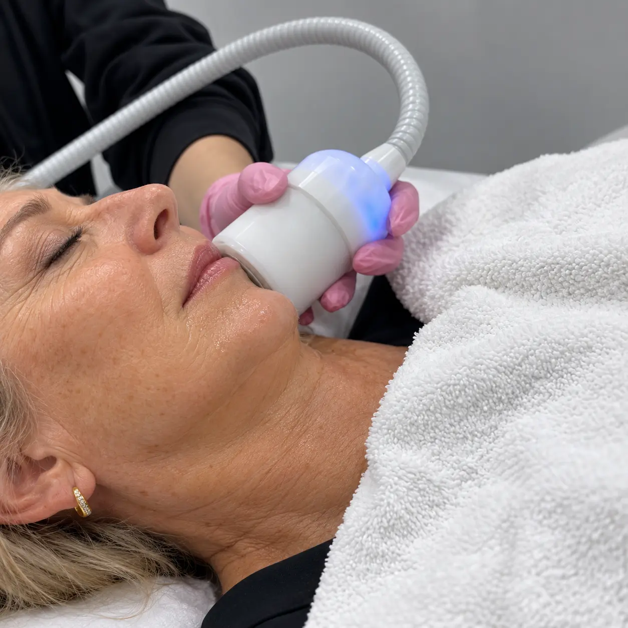Double chin rescue sculpt and firm treatment