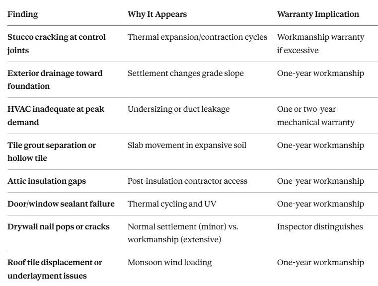 Warranty inspection checklist Warranty inspection checklist