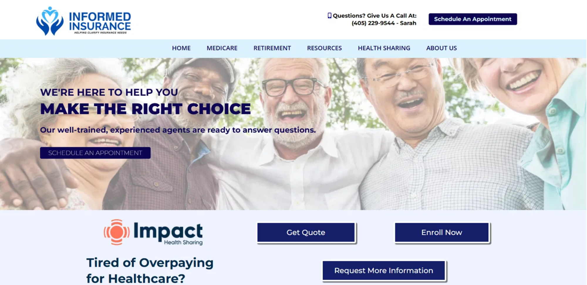 Informed Insurance website