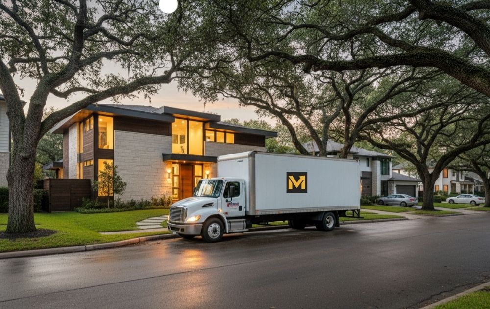 Professional mover wrapping a ceramic plate in packing paper for a safe local move.