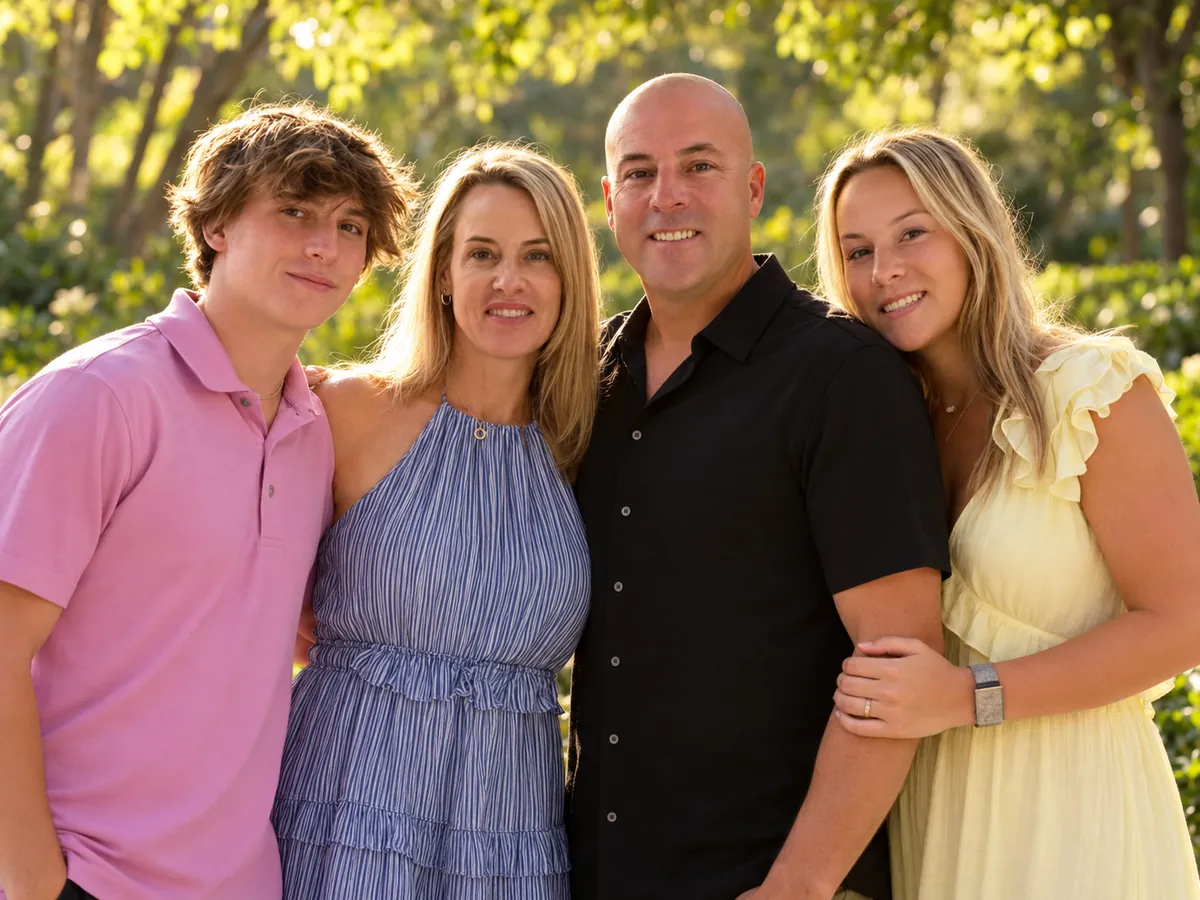 Family smiling together