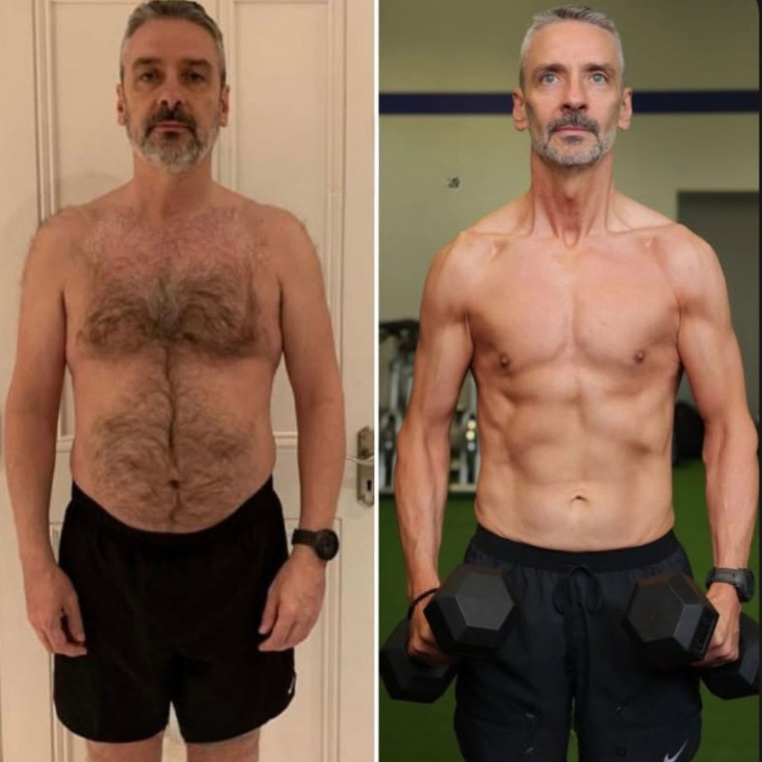 Transformation avant après -13 kg