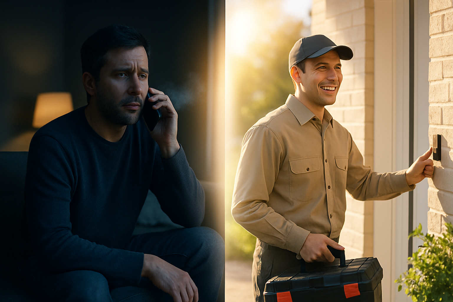 How an HVAC answering service AI turns a late-night customer call into a booked morning service visit
