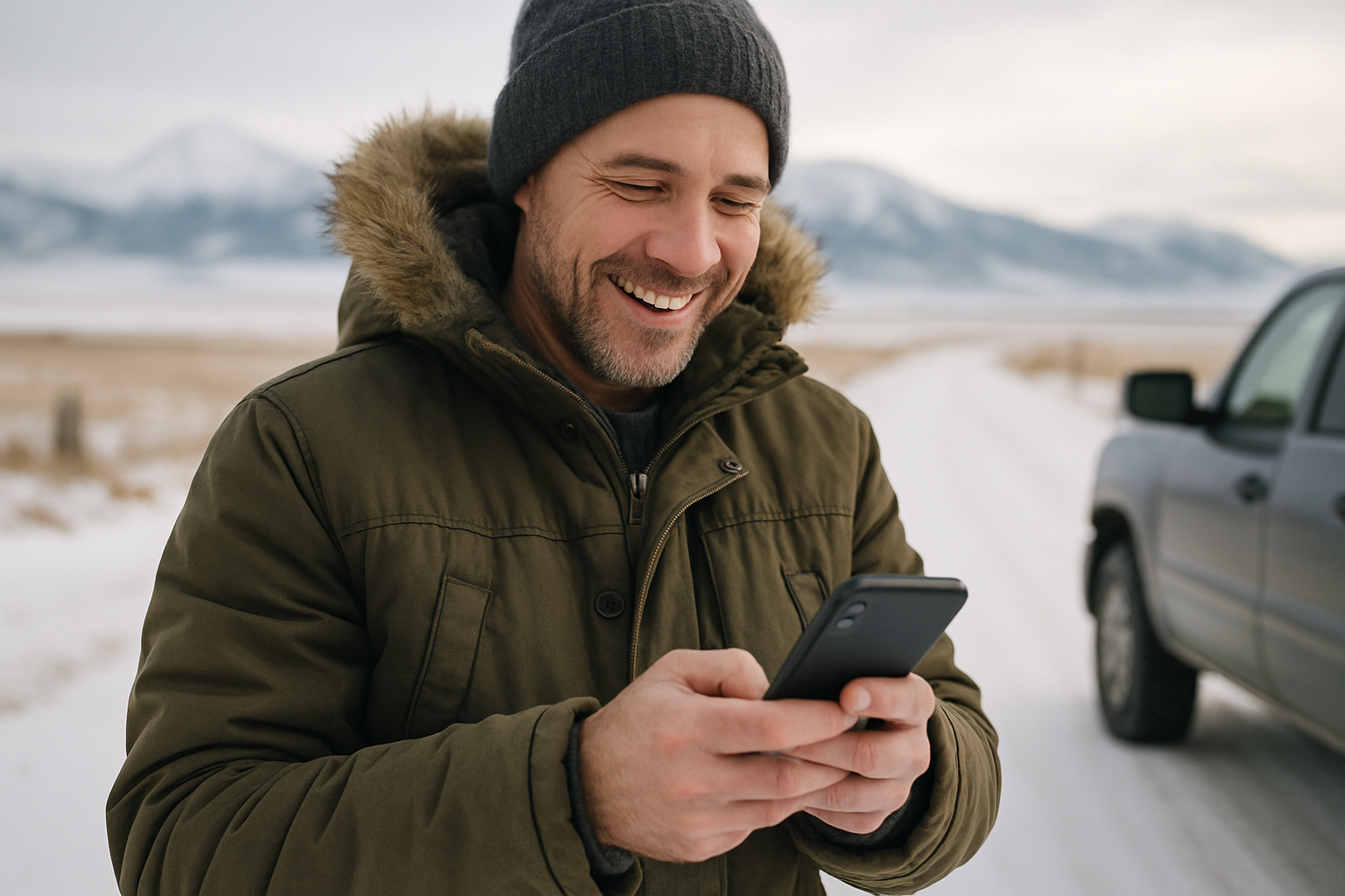 Missed call text back on a phone as a Montana dental office replies to a patient by text
