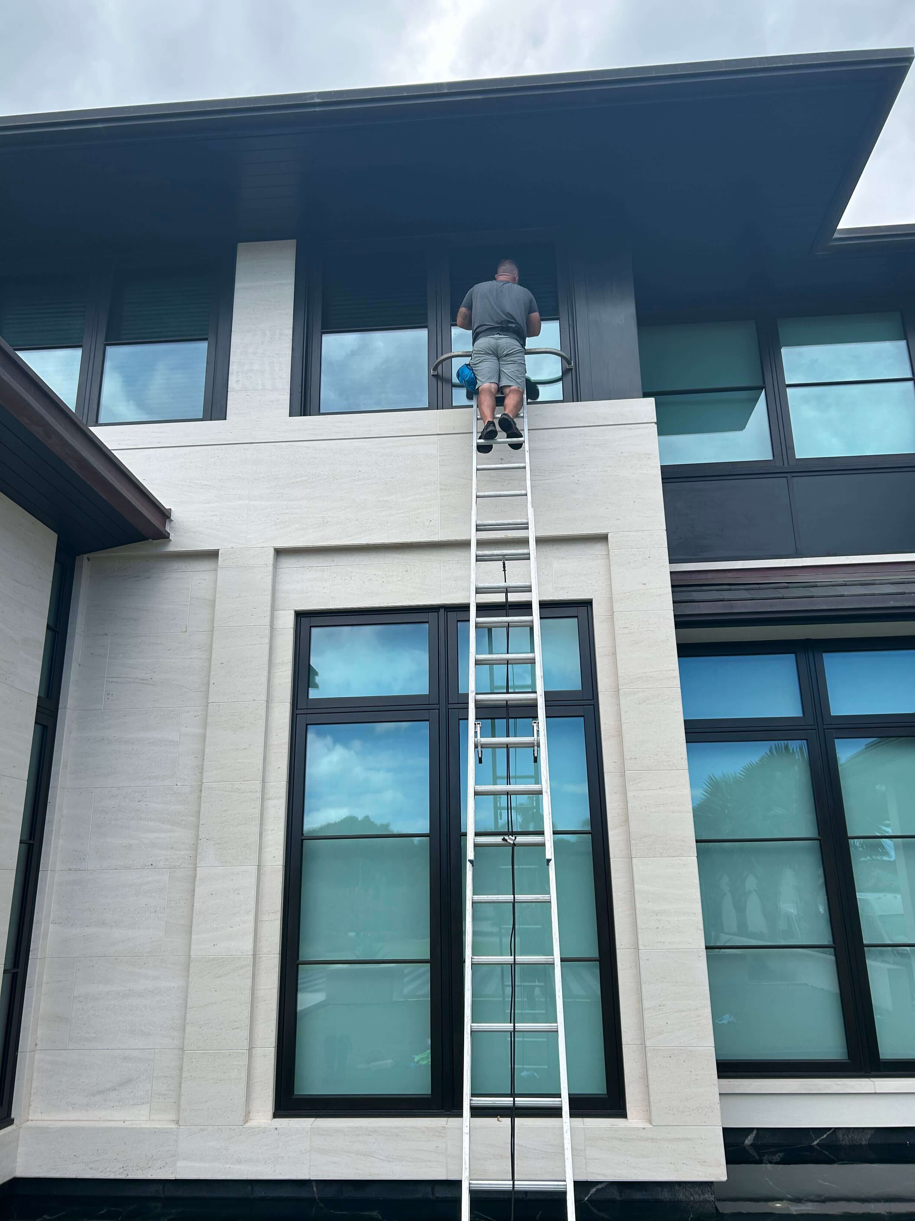 Home window film installation by Tint Pros