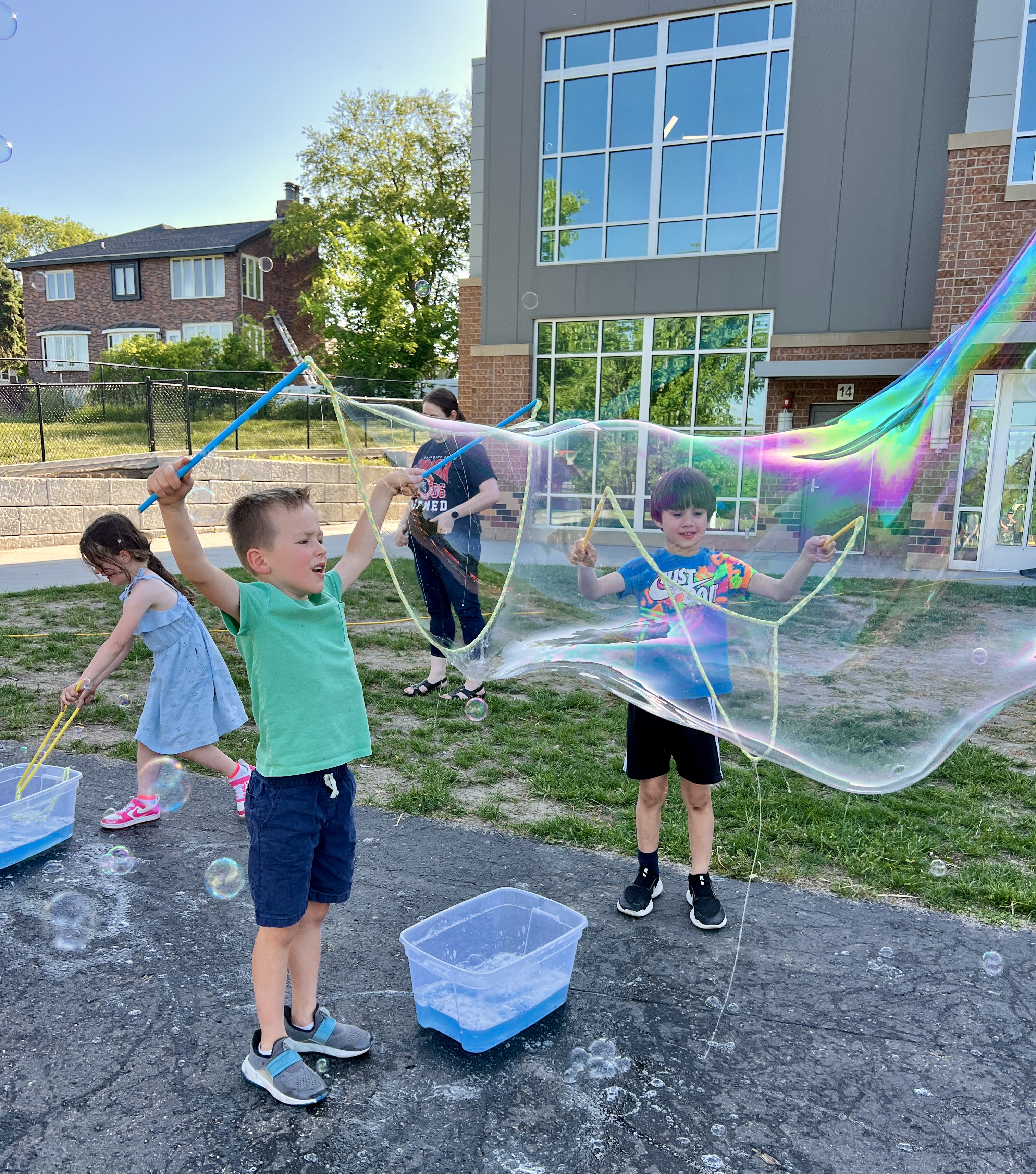 Kids enjoying group event