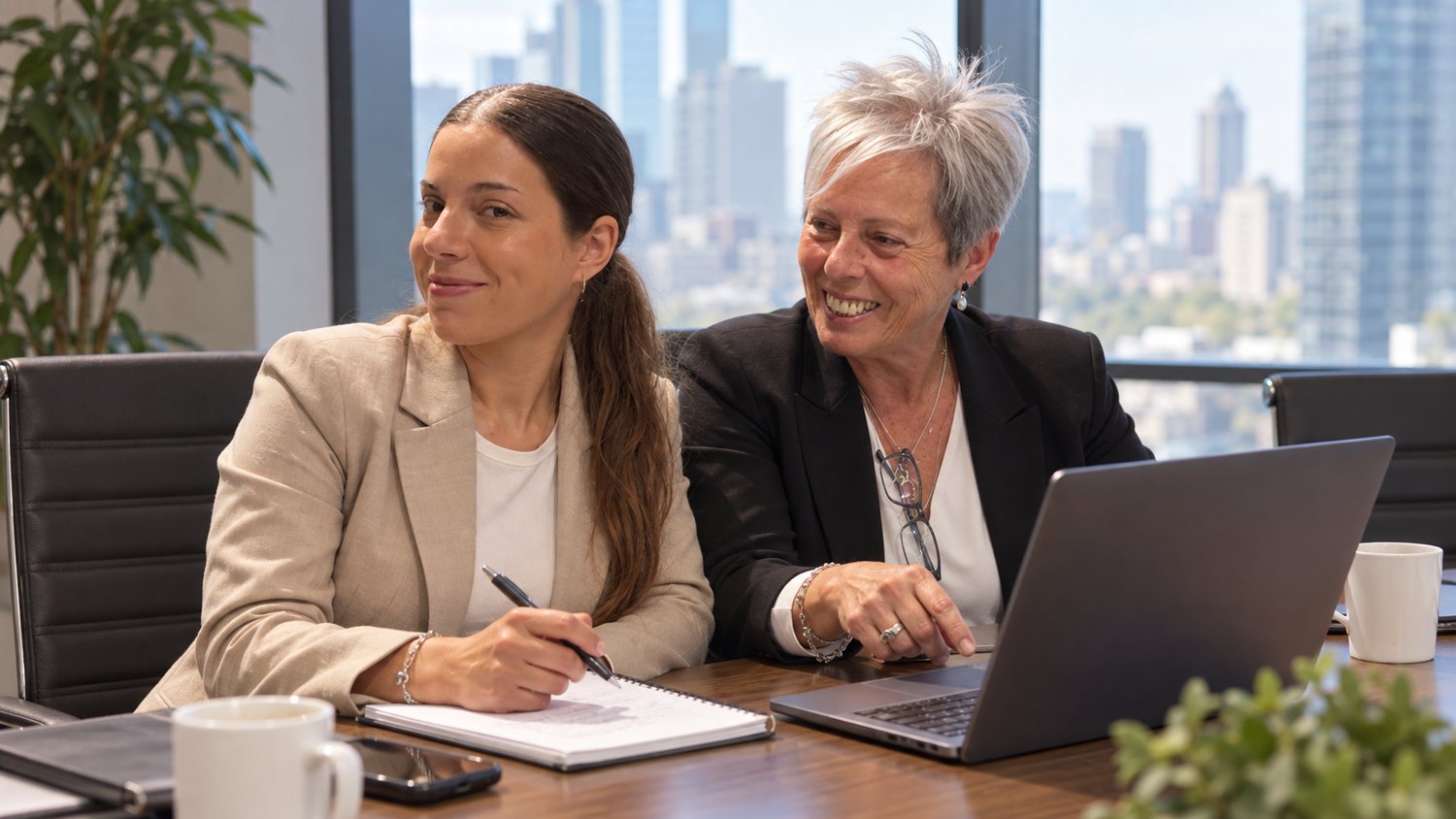 Lilia San Juan y Lilia Durán trabajando juntas