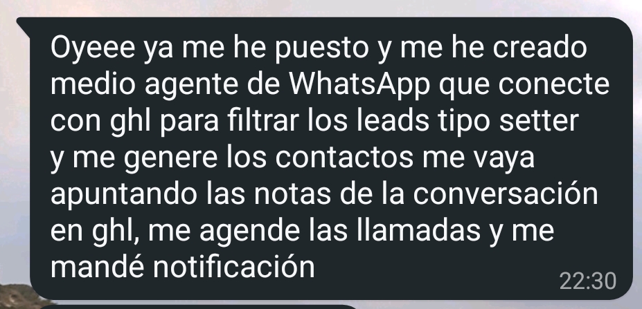 Captura de una participante mostrando sus avances