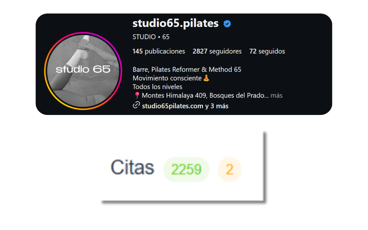 Caso de éxito: Studio 65 Pilates