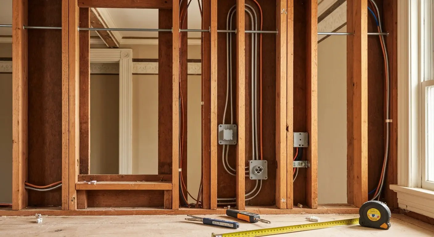 Rewiring project in Wheeling home