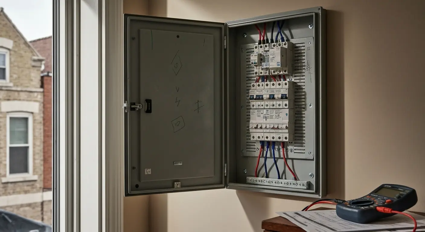 Electrical panel inspection in Rosemont property