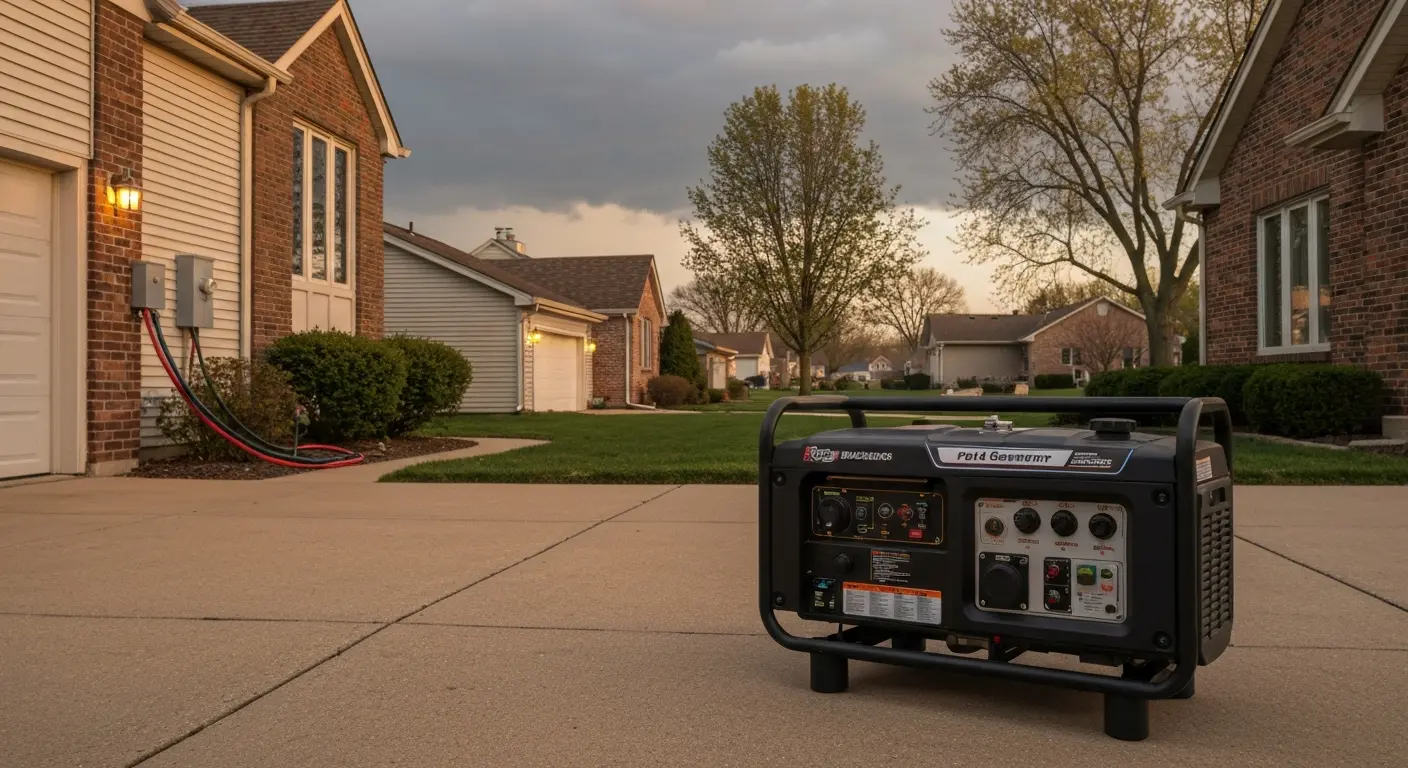 Portable generator setup