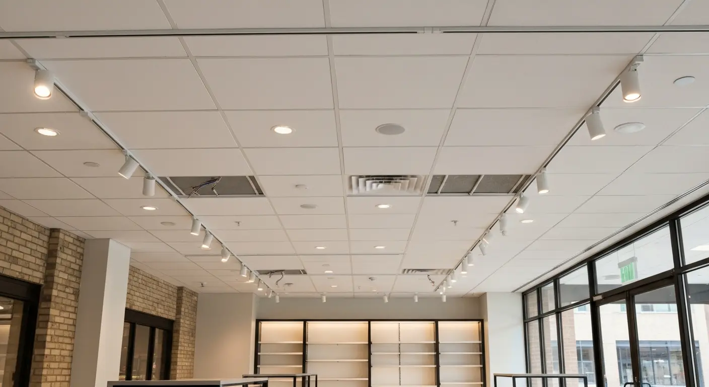 Commercial lighting installation