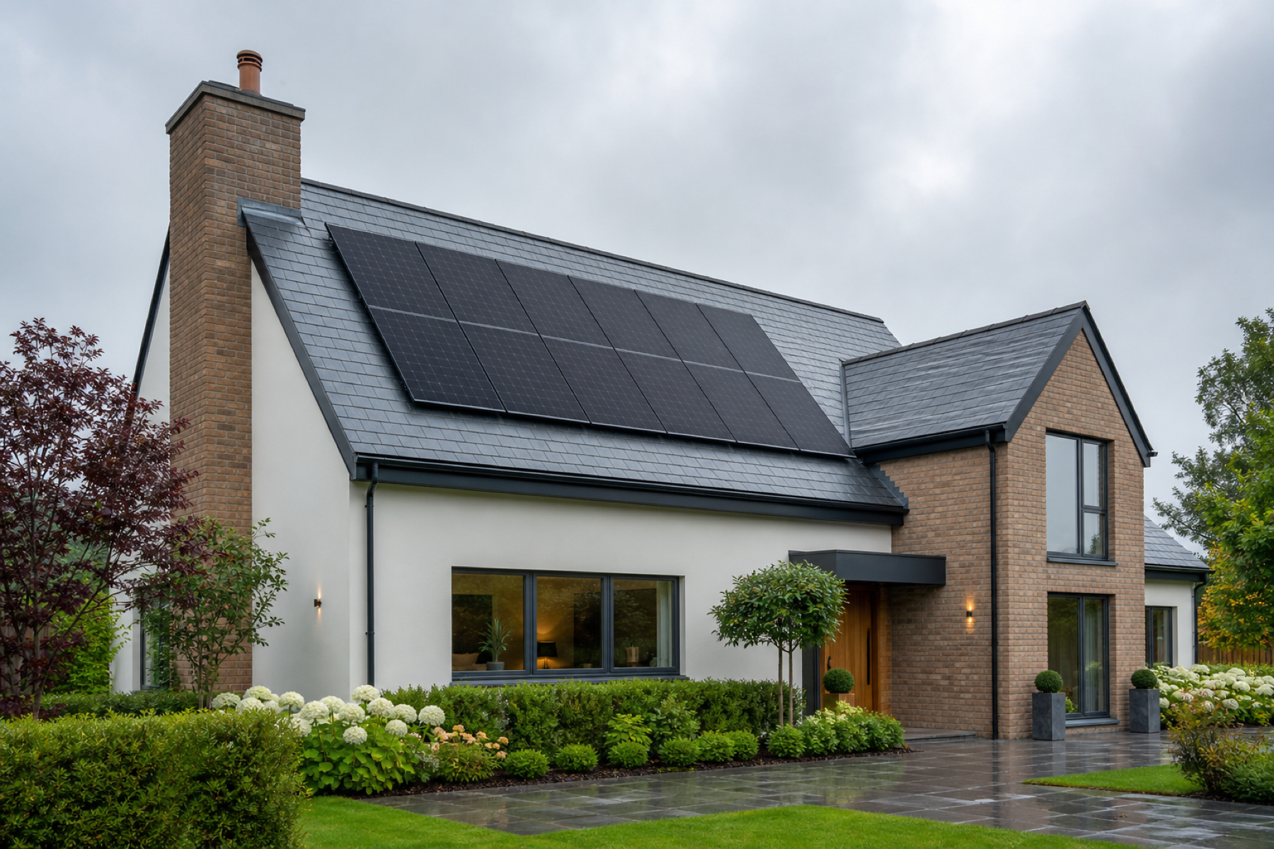 Wiredd solar panels installed on a local home