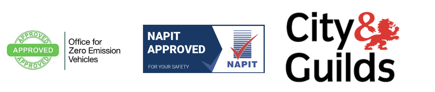 OZEV Approved, NAPIT Approved and City & Guilds qualifications