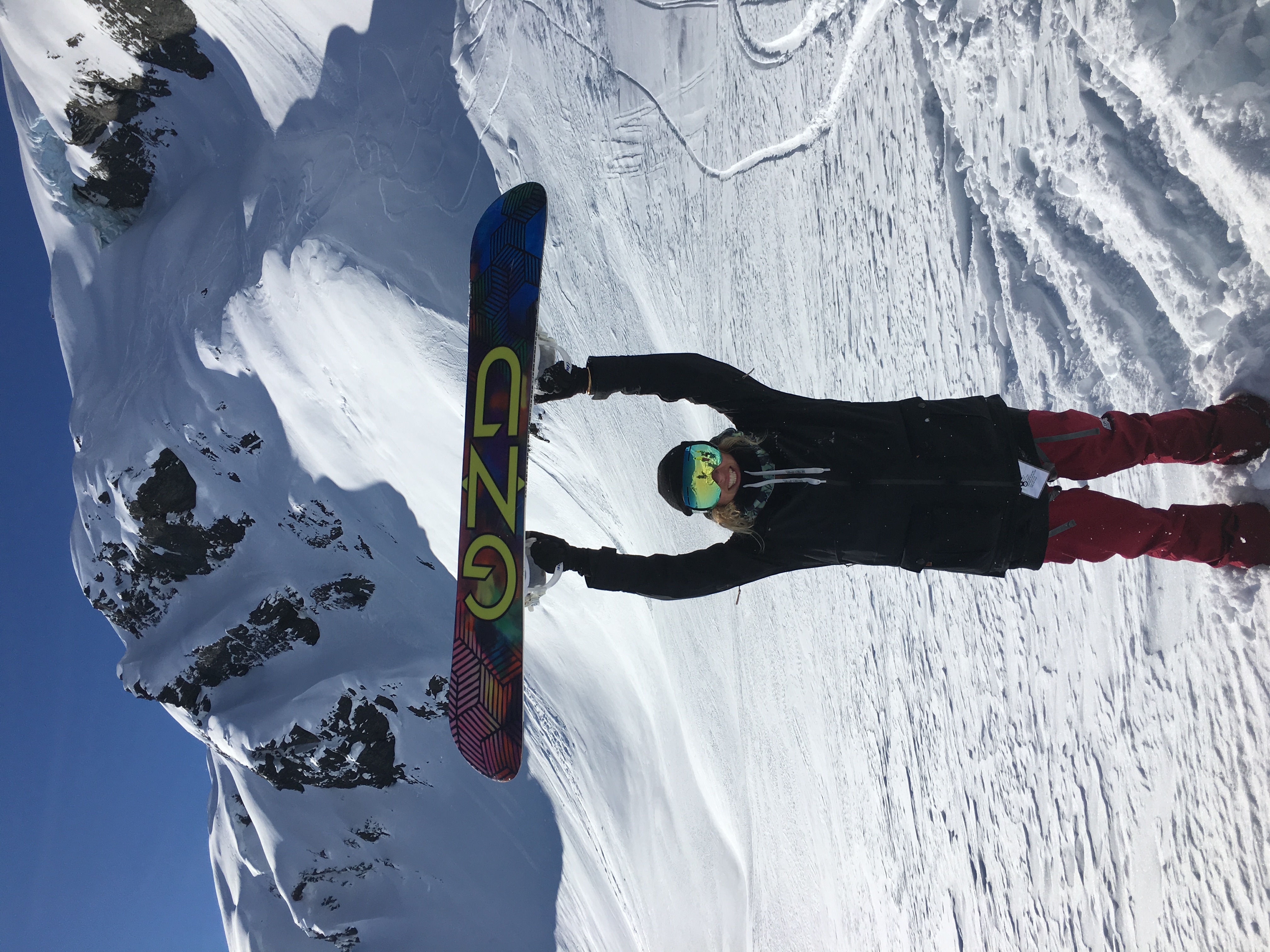 Charli and snowboard