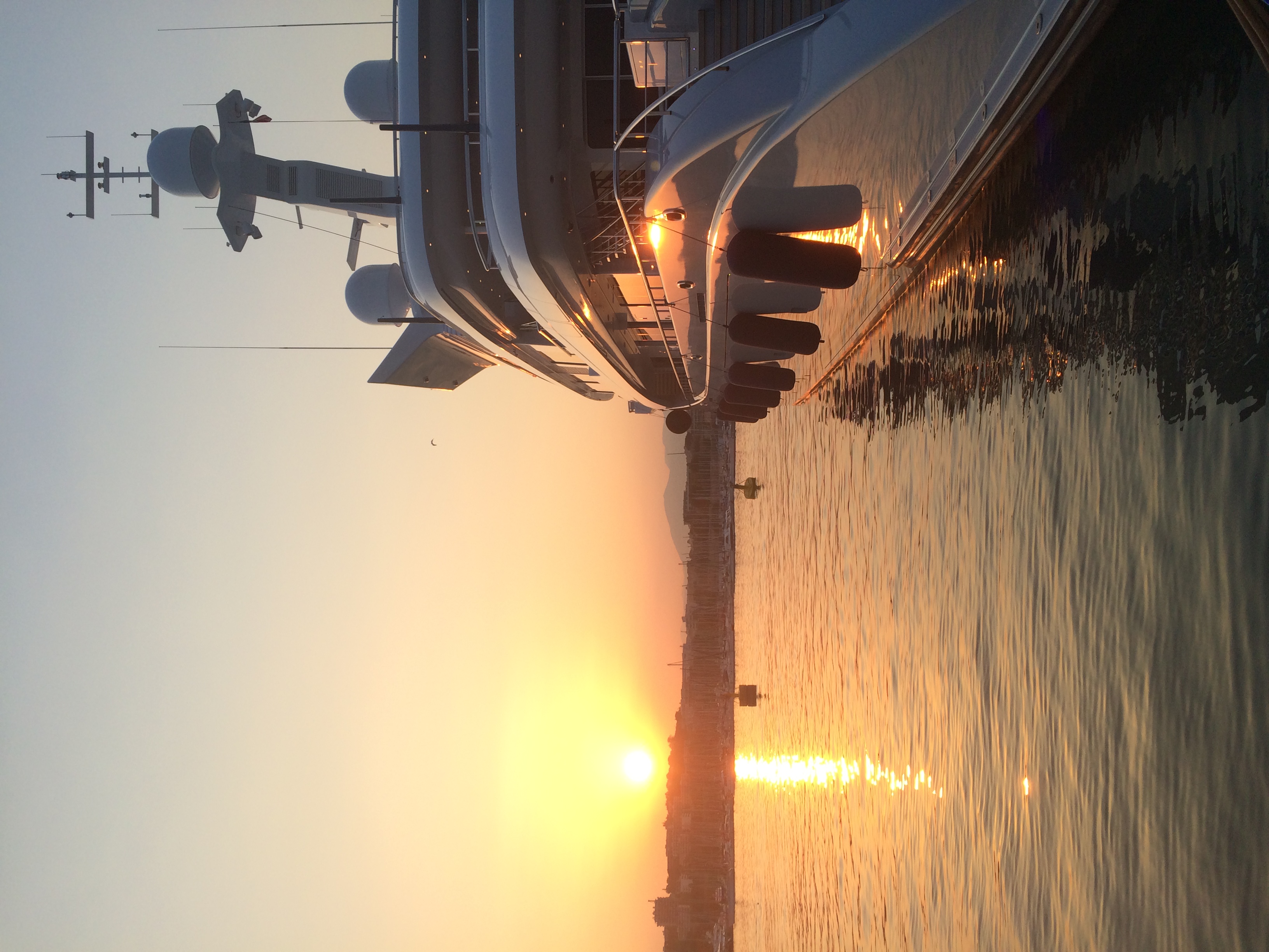 Yach and sunset