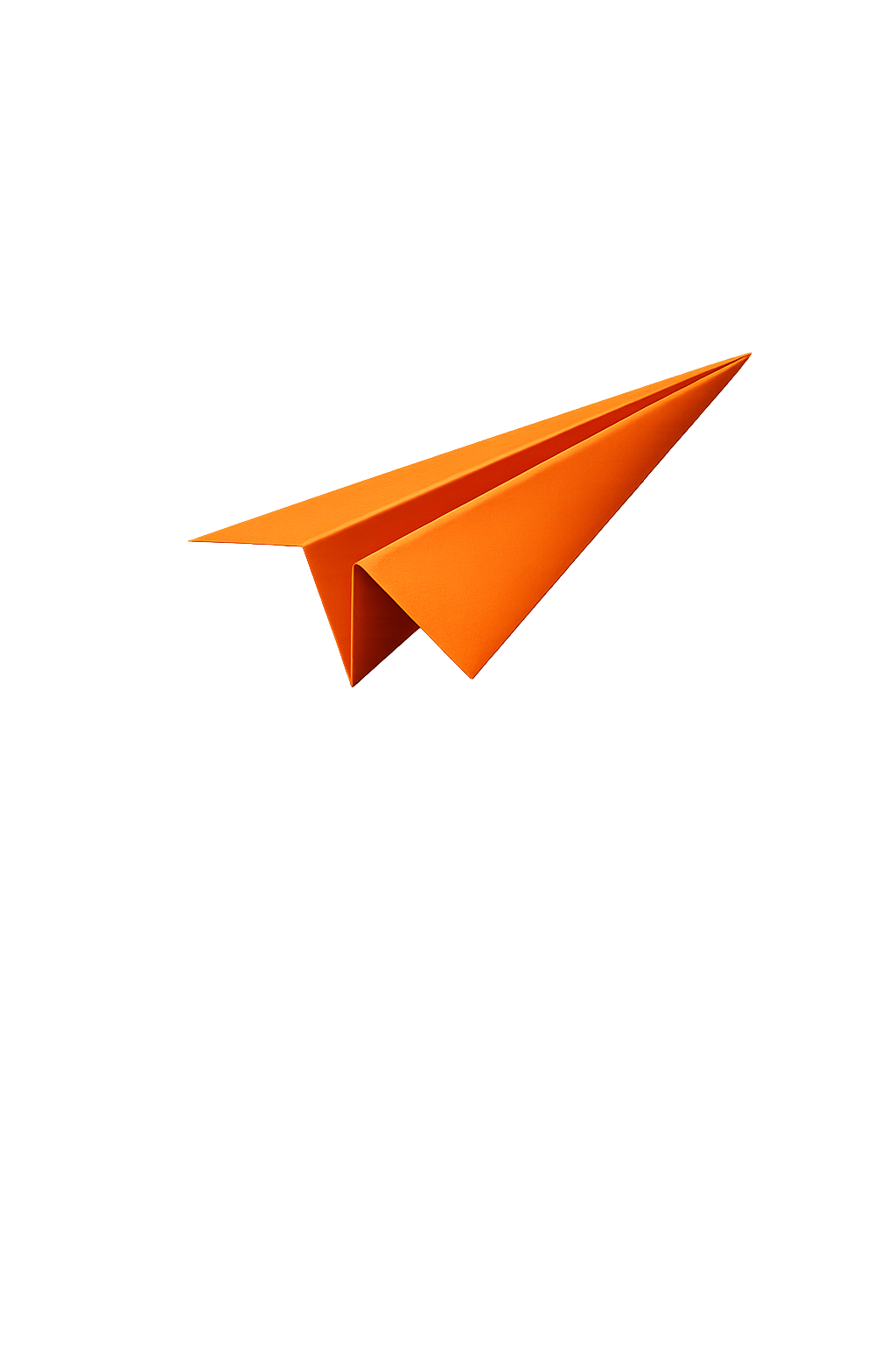 Avión de papel naranja — el inglés te lleva más lejos