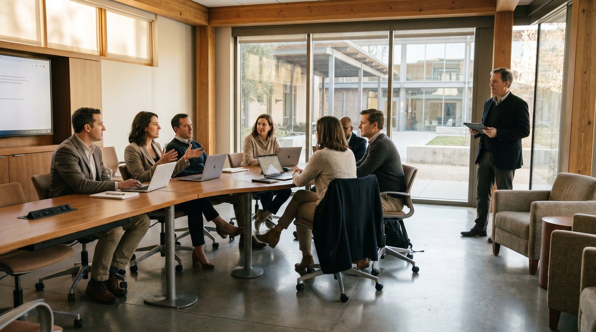 Clase de MBA en escuela de negocios
