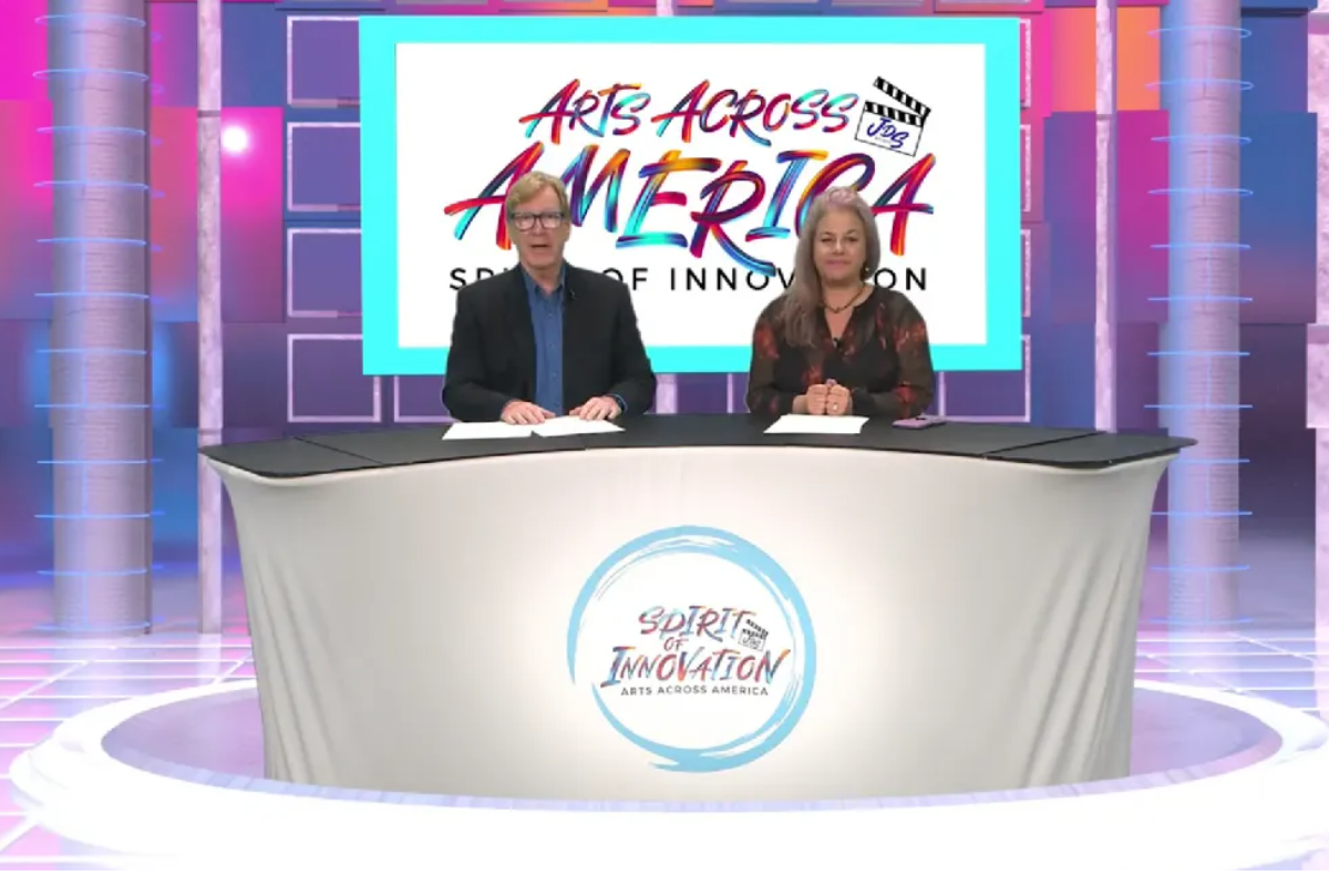An entrepreneur confidently speaking on camera during a professional branding and media experience at JDS Studio.