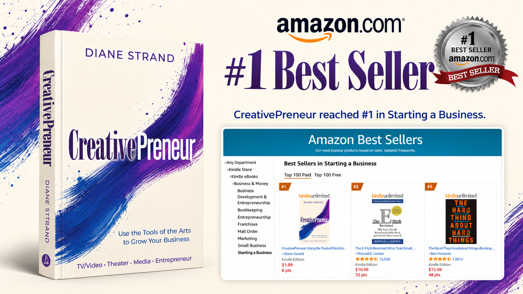 CreativePreneur by Diane Strand #1 Amazon Bestseller in Starting a Business CreativePreneur by Diane Strand #1 Amazon Bestseller in Starting a Business