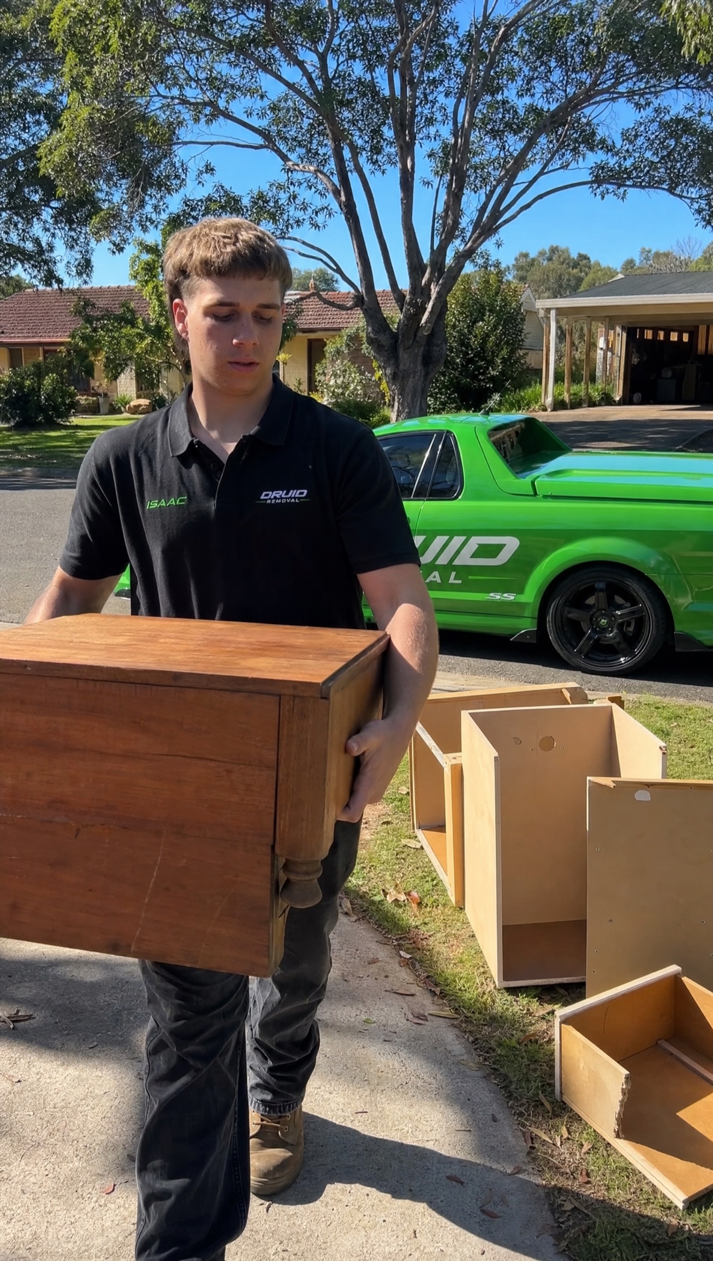 Old furniture and timber removed by Druid Removal