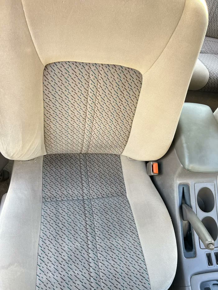 Vehicle front seat after an interior detail