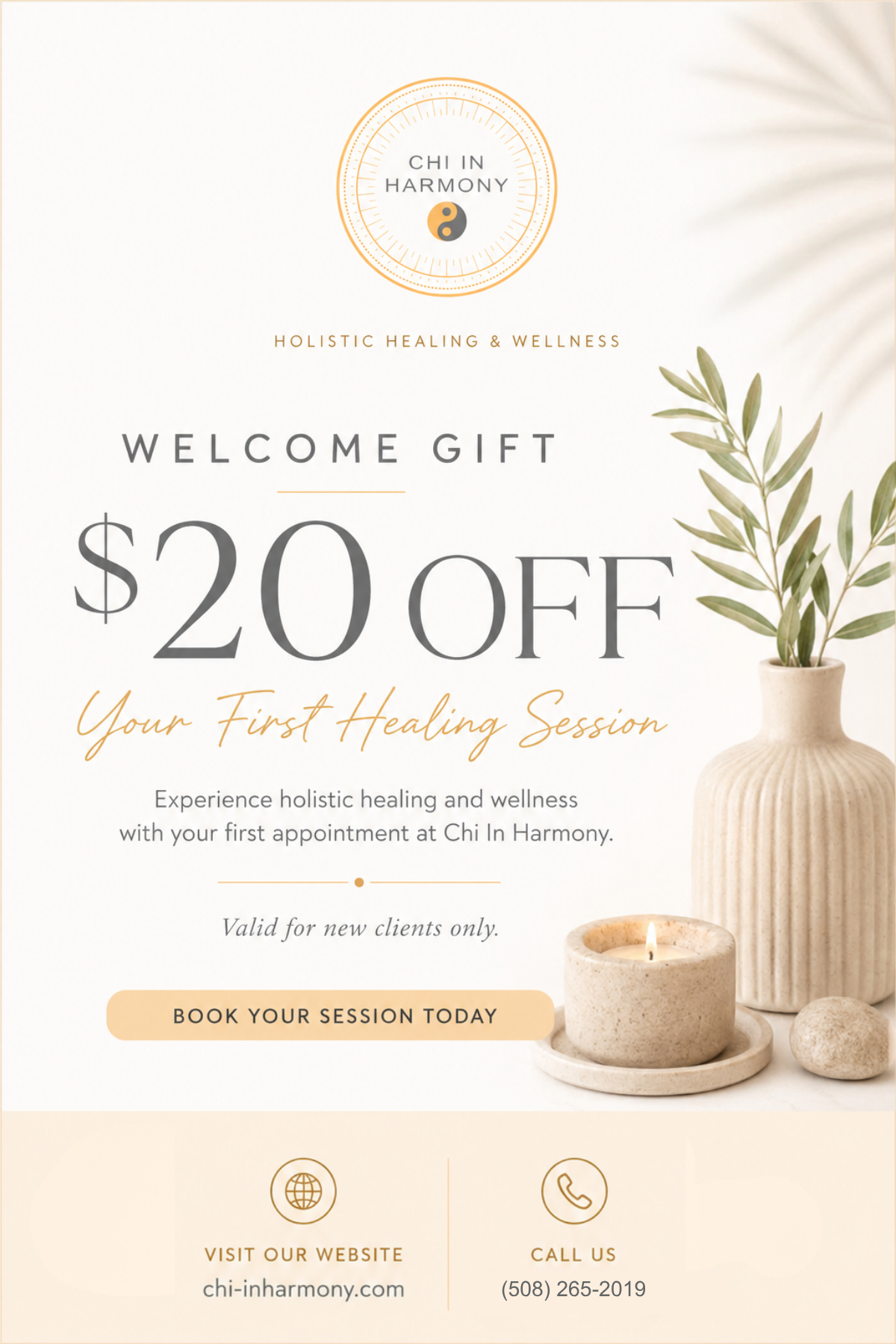 Chi In Harmony — $20 welcome gift