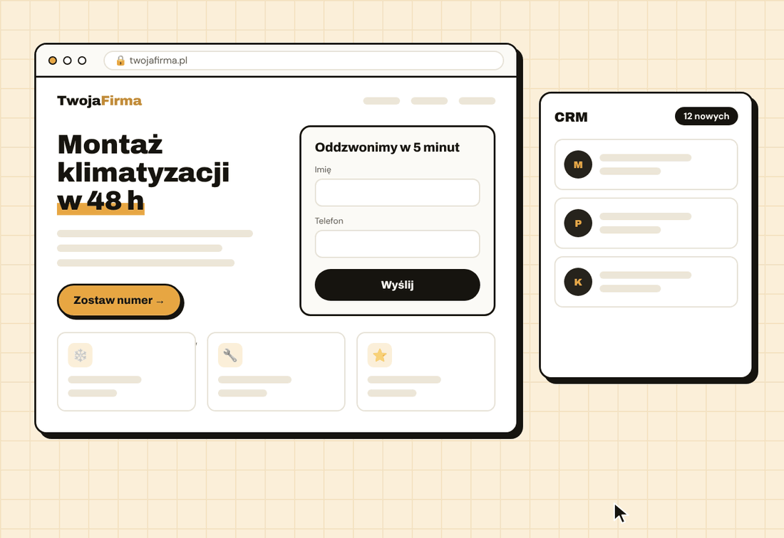 Strona, która przynosi zapytania