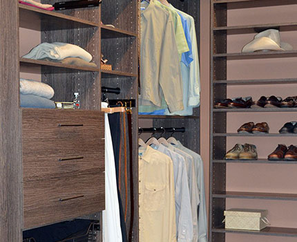 Woman in Custom Walk In Closet