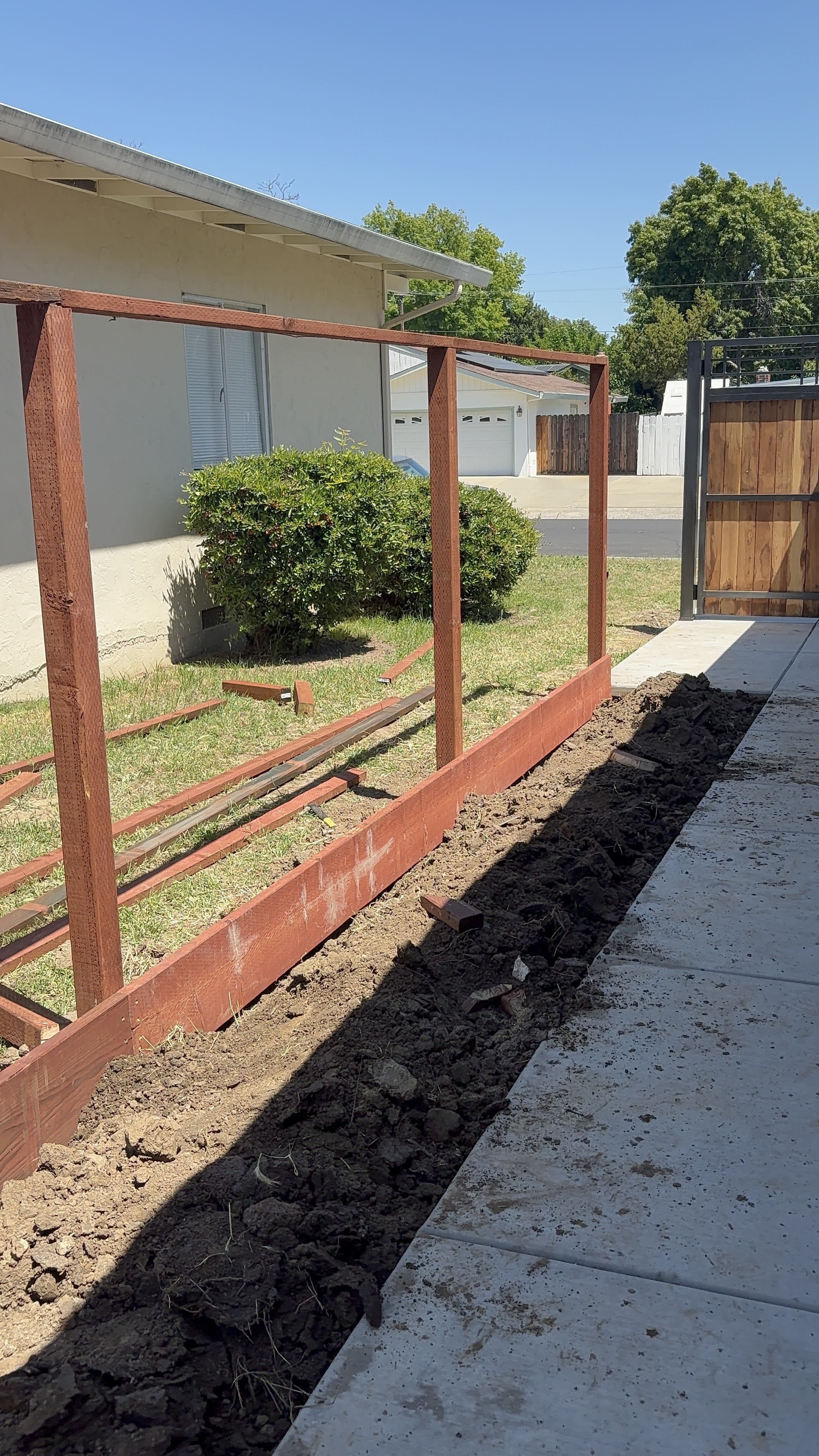 Cedar Fence Installation before ⏤ Vacaville CA Cedar Fence Installation before ⏤ Vacaville CA