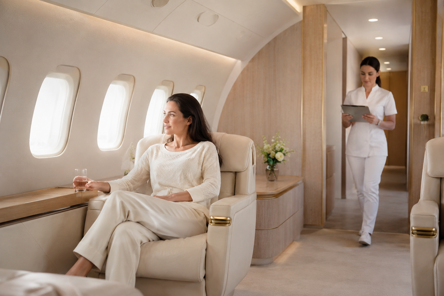 Private jet cabin