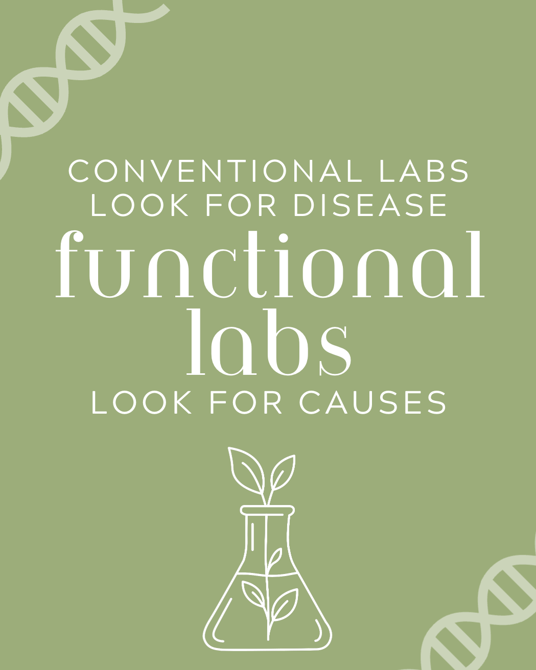 conventional labs look for disease functional labs look for causes
