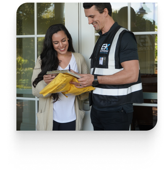 delivery personnel making sure the deliver papers are signed | Express Courier Services