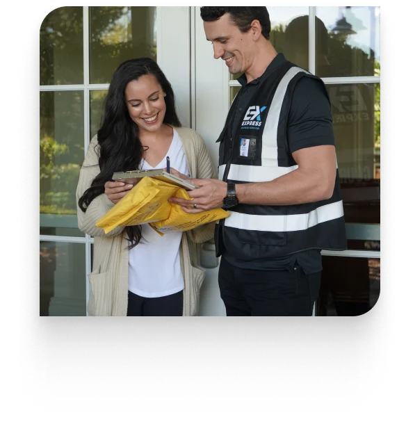 delivery personnel making sure the deliver papers are signed | Express Courier Services