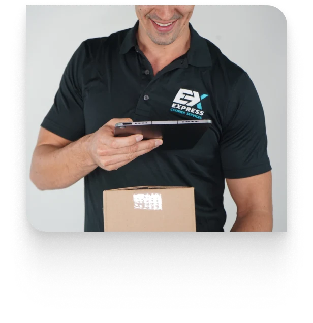 checking the parcel in the system | Express Courier Services