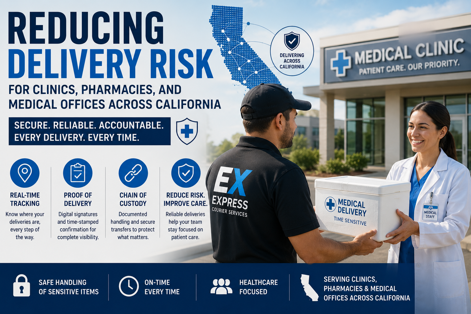 Reducing Delivery Risk for Clinics, Pharmacies, and Medical Offices Across California