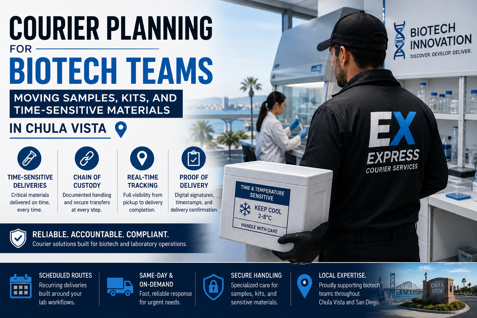 Courier Planning for Biotech Teams Moving Samples, Kits, and Time-Sensitive Materials in Chula Vista