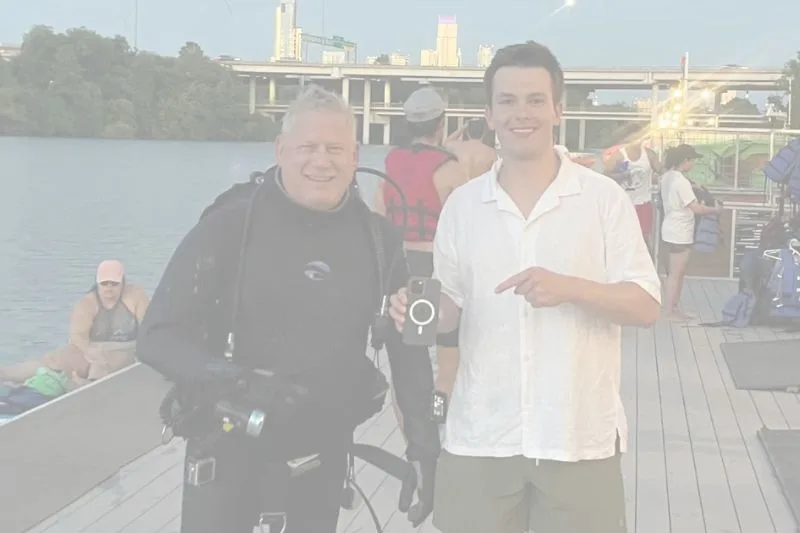 A recovered item returned to its owner on the dock