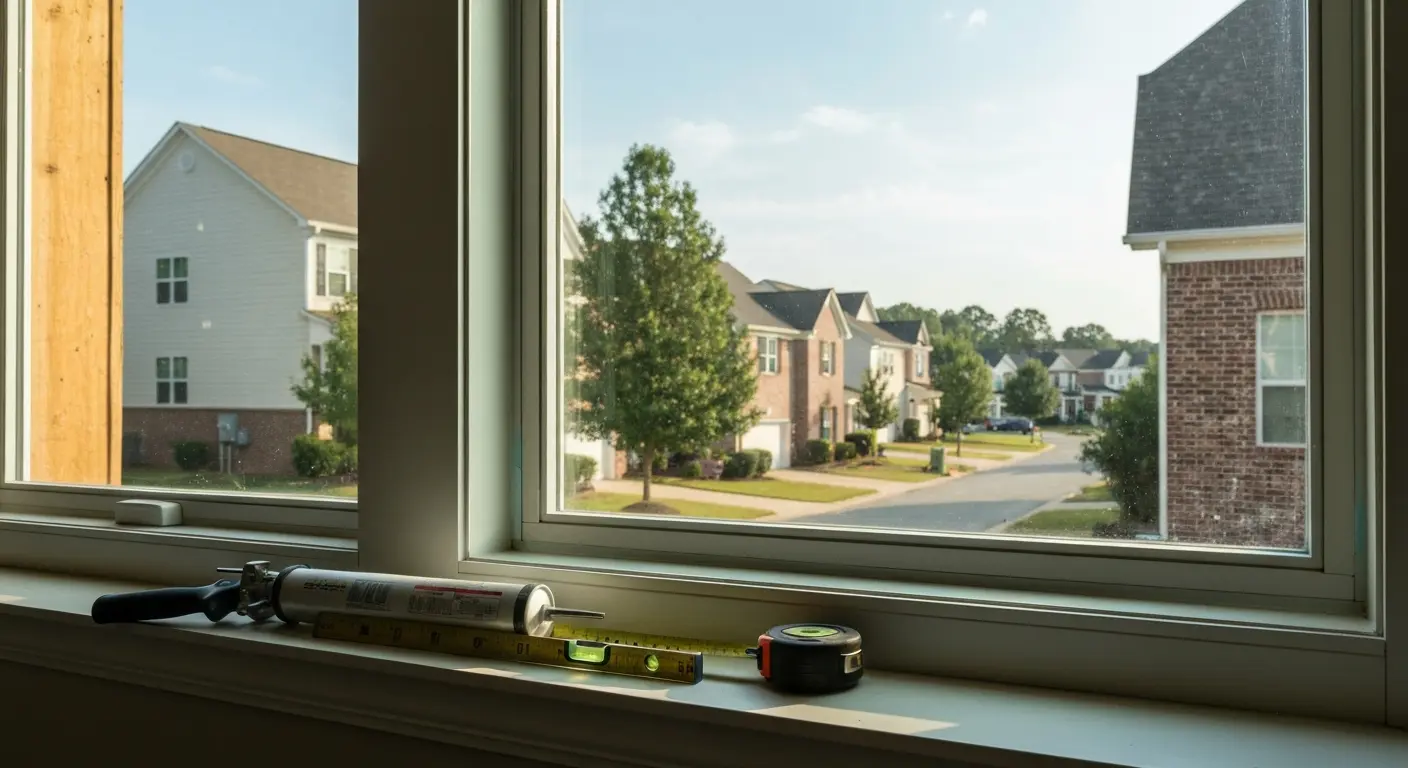 Townhome window installation