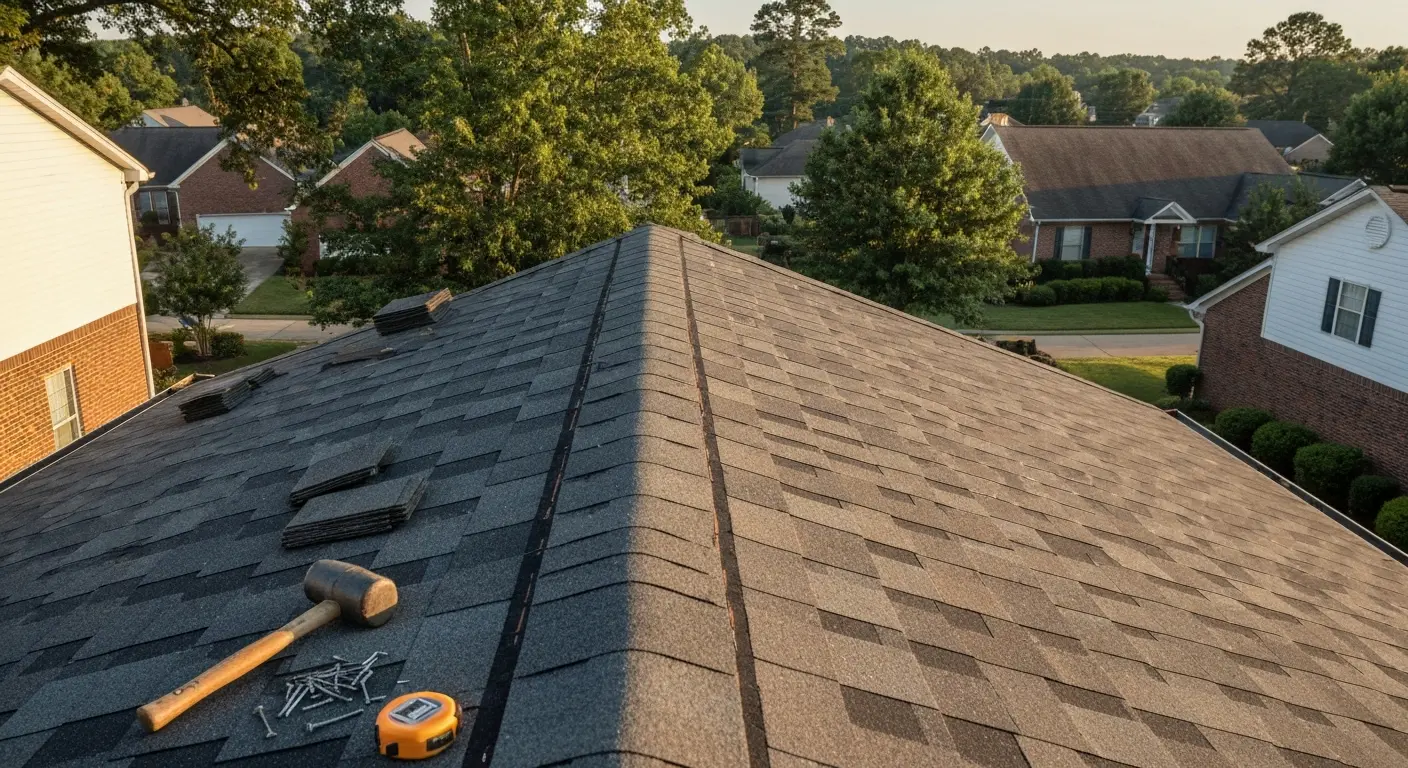 Asphalt shingle roof installation