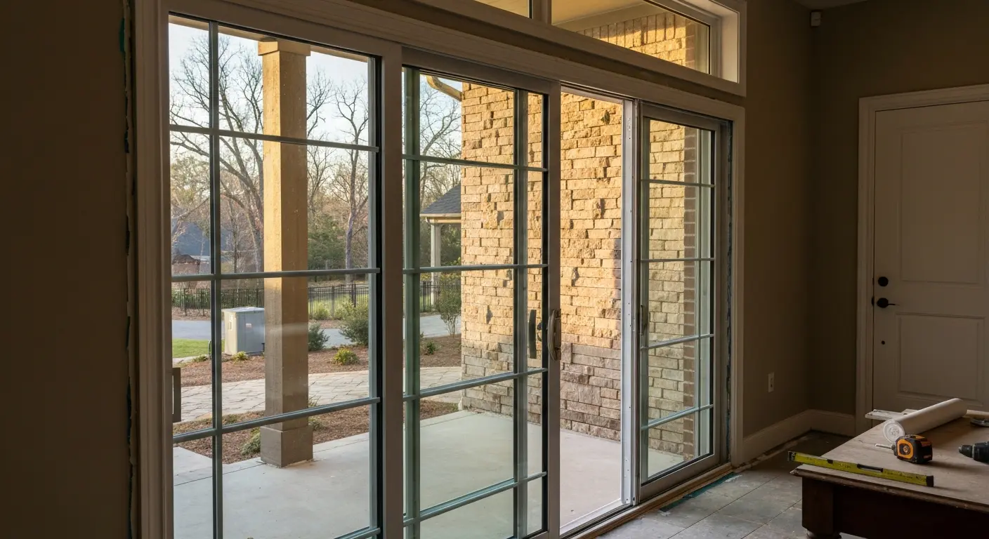 Sliding glass door installation