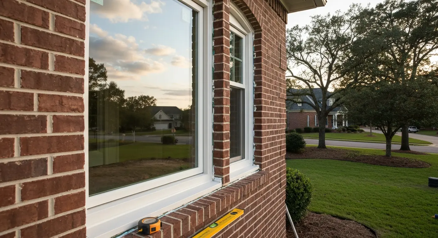 Picture window with specialty shape