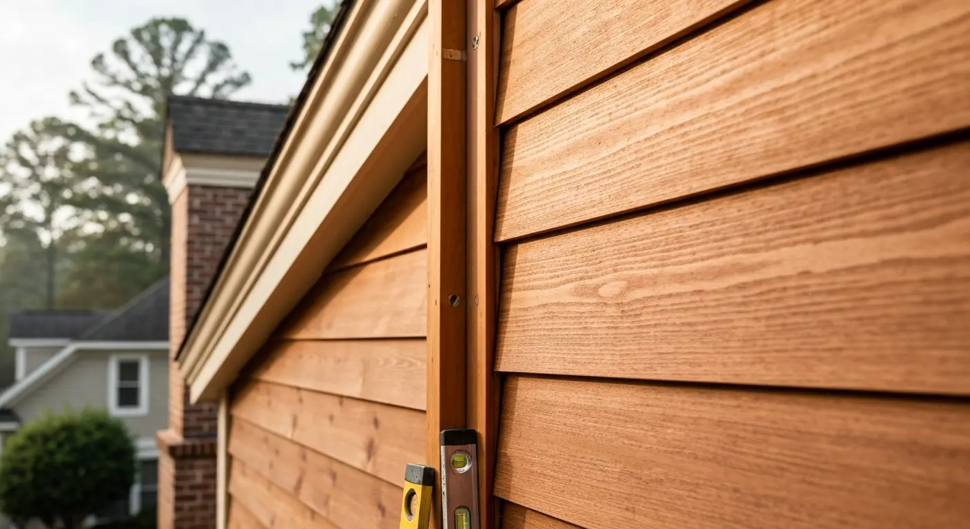 Wood siding installation