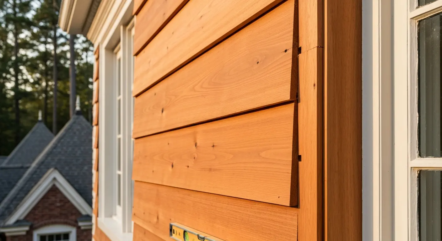 Wood siding installation