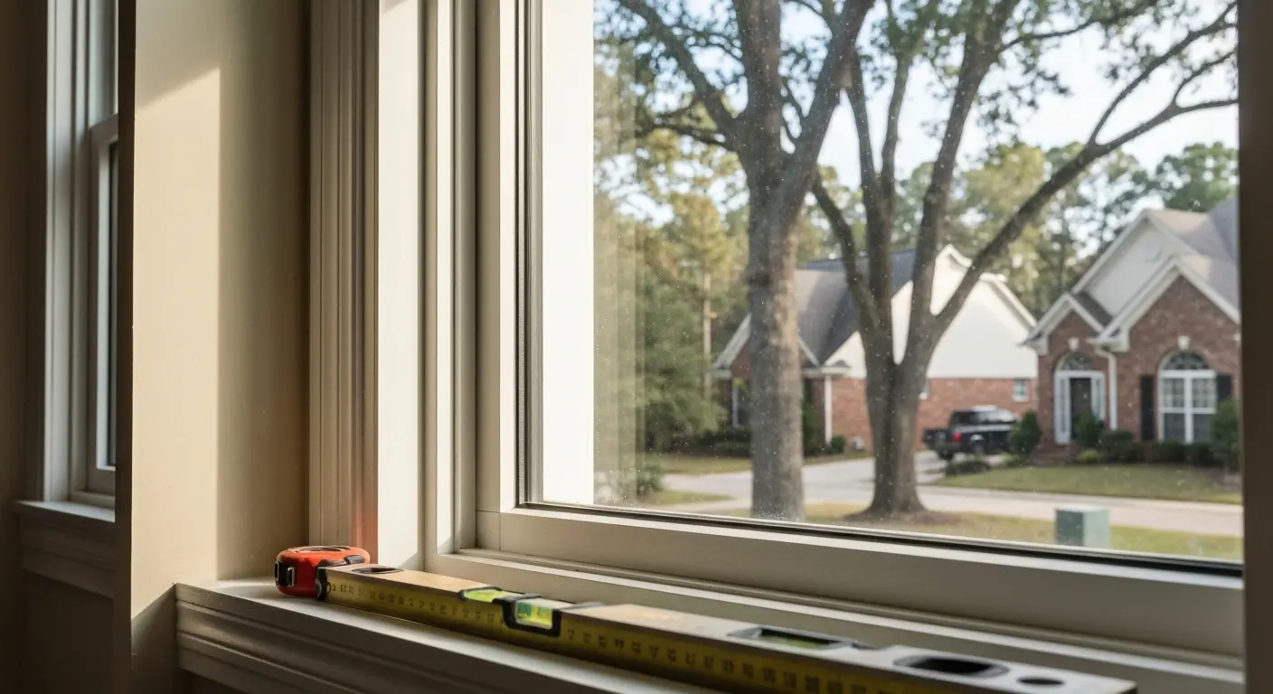 Window replacement in single-family home